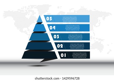 pyramid infographics for presentation
education vector design illustration eps.10 