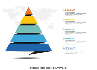 pyramid infographics for presentation
education vector design illustration eps.10 