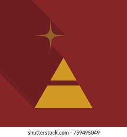 Pyramid Infographics. Triangle diagram, chart with 2 steps, options, parts, processes.