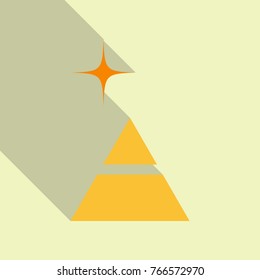 Pyramid Infographics. Triangle diagram, chart with 2 steps, options, parts, processes.