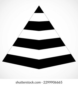 Pyramid isolated on white background. Vector illustration