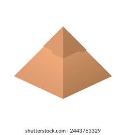 Pyramid isometric flat design simple vector art illustration free editable