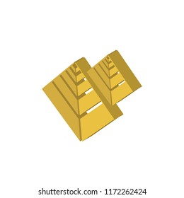 Pyramid isometric left top view 3D icon