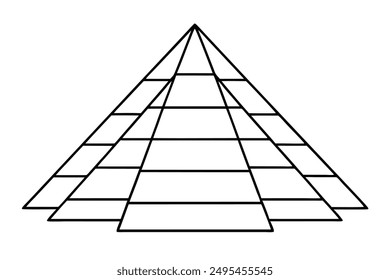 Pyramid of Khufu line art illustration capturing the grandeur of history