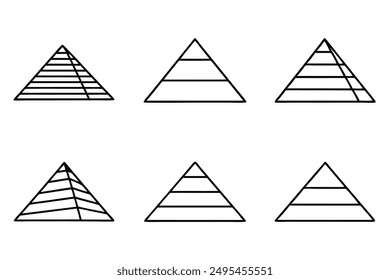 Pyramid of Khufu line art illustration representing a historical architectural marvel