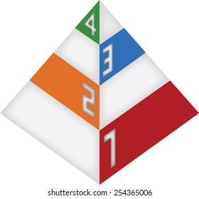 Pyramid label abstract background