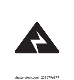 pyramid light logo icon design.