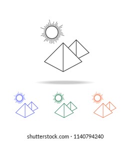 pyramid line icon. Elements of journey in multi colored icons. Premium quality graphic design icon. Simple icon for websites, web design, mobile app, info graphics