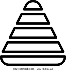 Pyramidenlinie, Symbol, Illustrationsvektor