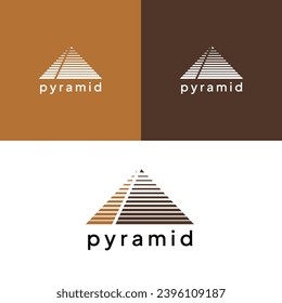 Pyramid line logo, a combination of brown colors