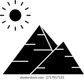 Diseño de icono de Vector de línea piramidal