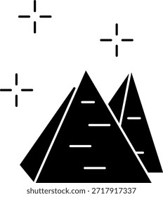 Projeto de ícone de vetor de linha de pirâmide