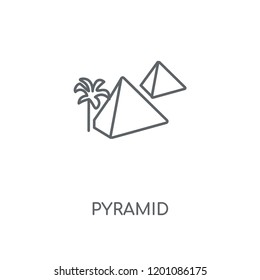 Pyramid linear icon. Pyramid concept stroke symbol design. Thin graphic elements vector illustration, outline pattern on a white background, eps 10.