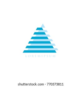 Pyramid Logo blue Template vector illustration eps 10