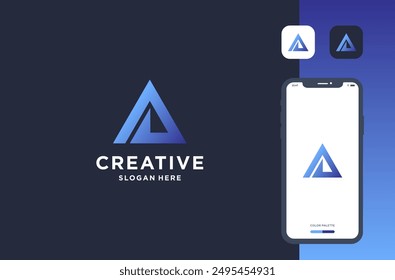 pyramid logo design for business brand inspiration