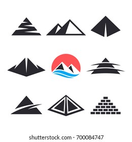 Pyramid logo design elements 