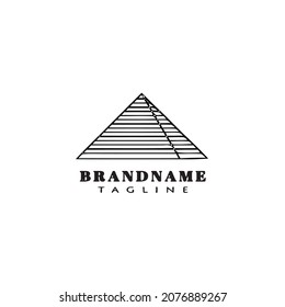 pyramid logo design icon template black modern isolated vector