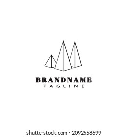 Pyramide Logo-Design-Symbol-Vorlage schwarz, moderne einzelne Vektorgrafik