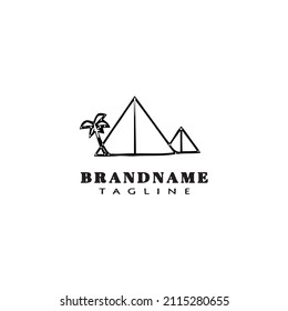pyramid logo design icon template black modern isolated vector illustration