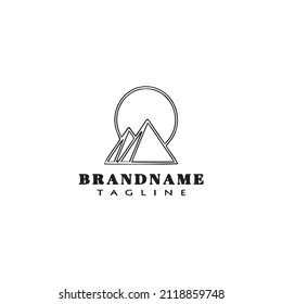 pyramid logo design icon template black modern isolated vector