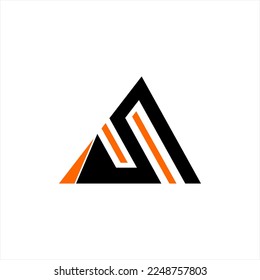 Pyramid logo design with letter S.