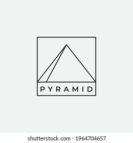 Pyramid logo design symbol illustration vector template