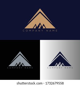 Pyramid logo design template. Pyramid Icon Vector illustration design