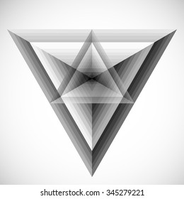  Pyramid Logo Design . Vector .