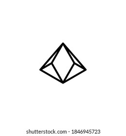 pyramid logo design vector graphic idea creative template
