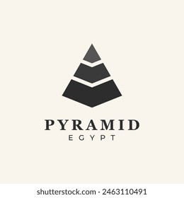 pyramid logo design vector silhouette.