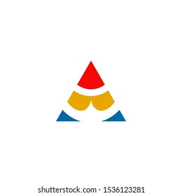 Pyramid logo design vector template