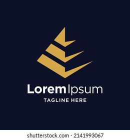 pyramid logo with simple concept