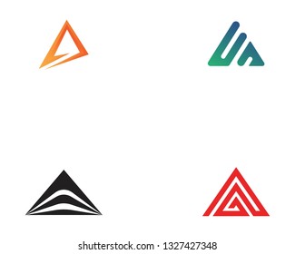 pyramid logo and symbol Business abstract design template 
