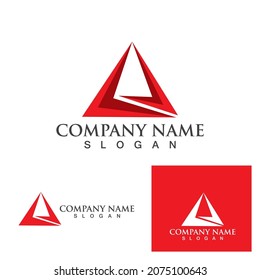 pyramid logo and symbol icon vector