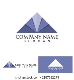 Logotipo de pirámide y elemento vector de símbolo 
