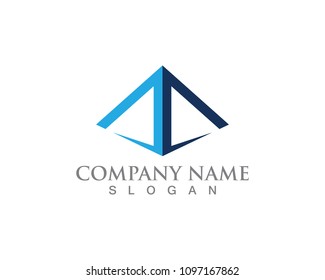 pyramid logo and symbols template vector 
