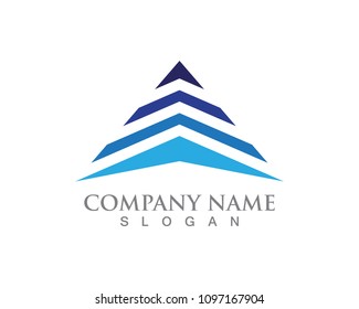 pyramid logo and symbols template vector 