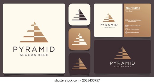 Pyramid Logo Template. Progress Business Symbol