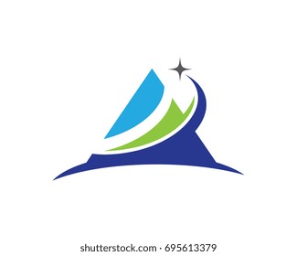 Pyramid Logo Template vector illustration