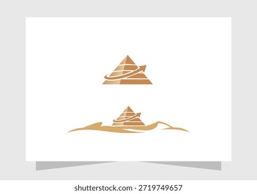 Projeto do ícone do vetor do logotipo da pirâmide, Projeto do conceito do conceito do logotipo das pirâmides da marca criativa 