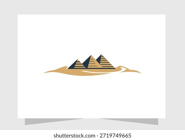 Projeto do ícone do vetor do logotipo da pirâmide, Projeto do conceito do conceito do logotipo das pirâmides da marca criativa 