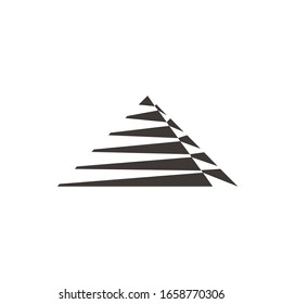 diseño moderno del vector del logotipo piramidal