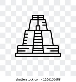 Pyramid of the Magician vector icon isolated on transparent background, Pyramid of the Magician logo concept