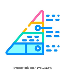 vector de icono de color de maslow piramidal. señal de barrido de pirámide. ilustración de símbolo aislado