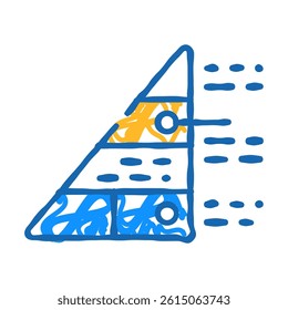 pyramid maslow doodle icon sketch vector. pyramid maslow sign. isolated symbol illustration