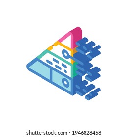 pyramid maslow isometric icon vector. pyramid maslow sign. isolated symbol illustration