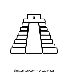 pyramid in Mexico icon. Element of Mexico for mobile concept and web apps icon. Outline, thin line icon for website design and development, app development