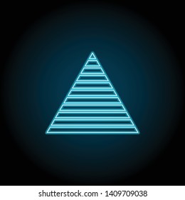 pyramid neon icon. Simple thin line, outline vector of charts and diagrams icons for UI and UX, website or mobile application