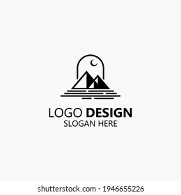 pyramid and oasis logo design