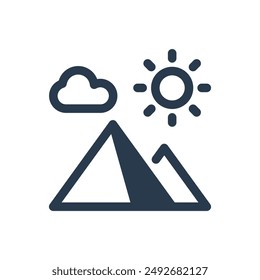 Pirámide en el Vector del desierto
